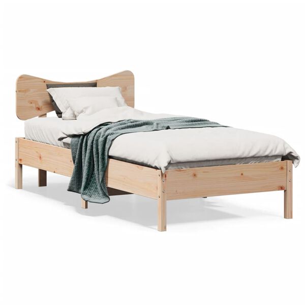 vidaXL Bedframe zonder matras massief grenenhout 75x190 cm
