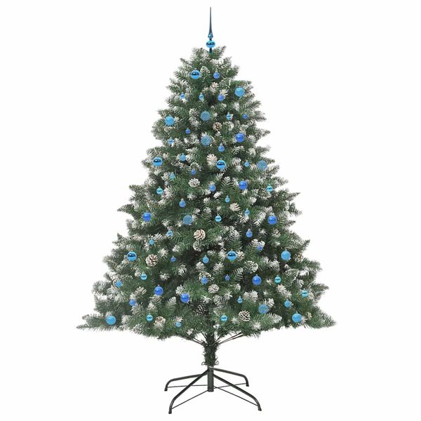 vidaXL Kunstkerstboom met 300 LED Groen 240 cm PVC en Plastic en Staal