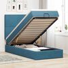 vidaXL Ottoman bed met matrassen en LED's 90x190cm fluweel donkerblauw