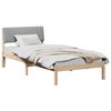 vidaXL Bedframe Bruin en lichtgrijs 90 x 200 cm Massief grenenhout