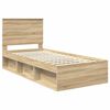 vidaXL Bedframe Sonoma Eiken 75 x 190 cm Massief grenenhout