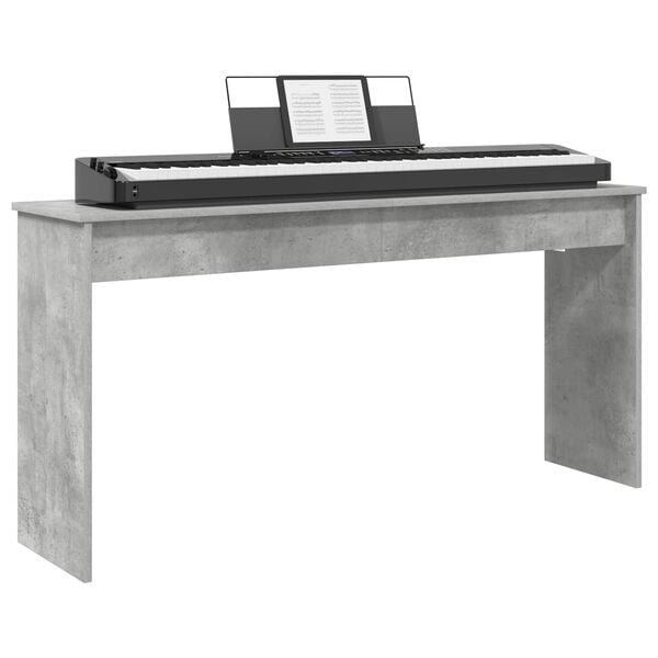 vidaXL Keyboardstand Beton Grijs 130 x 32 x 64 cm Bewerkt hout