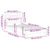 vidaXL Bedframe "Viana" zonder matras kunstleer wit 100x200 cm