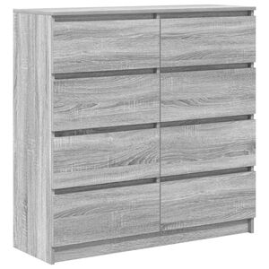 vidaXL Dressoir 100x35x99 cm spaanplaat grijs sonoma