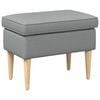 vidaXL Voetenbank Lichtgrijs 55 x 35 x 41 cm Polyester