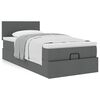 vidaXL Ottoman bed met matras 90x190cm stof donkergrijs