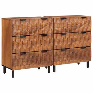 vidaXL Dressoir 2 st 60 x 33 x 75 cm Massief Mango Hout