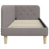 vidaXL Hoekbedframe met hoofdeinde Taupe 80 x 200 cm Stof