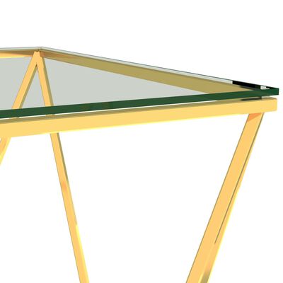 vidaXL Salontafel 80x80x45 cm roestvrij staal goudkleurig