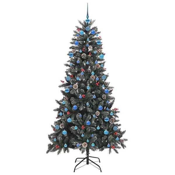 vidaXL Kunstkerstboom met 300 LED Groen 210 cm PVC en Plastic en Staal