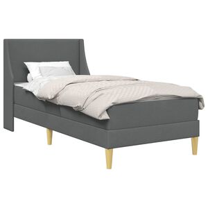 vidaXL Bedframe met matras met hoofdeinde Polyester