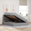 vidaXL Opbergbed met matras Lichtgrijs 140 x 190 cm Bewerkt hout