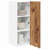 vidaXL Hangkast 2 pcs Oude Hout en Wit 30 x 31 x 80 cm Bewerkt hout