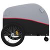 vidaXL Fietstrailer 45 kg ijzer zwart en rood
