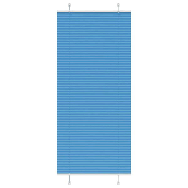 vidaXL Plissé rolgordijn 85x200 cm stofbreedte 84,4 cm polyester blauw