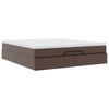 vidaXL Ottoman bed met matras 160x200cm kunstleer bruin