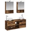 vidaXL Badkamerkastenset 5 pcs Oud hout 50 x 14,5 x 70 cm Bewerkt hout