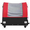 vidaXL Fietstrailer 45 kg ijzer zwart en rood