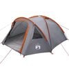 vidaXL Koepeltent 4-persoons 308 x 268 x 130 cm Grijs en Oranje taft