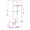 vidaXL Kledingkast FLORO 77x53x171 cm massief grenenhout grijs