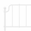 vidaXL Bedframe met hoofd- en voeteneinde&nbsp;metaal wit 183x213 cm