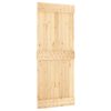 vidaXL Schuifdeur NARVIK Naturel en Zwart 85 x 210 cm (152,5 cm)