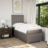 vidaXL Boxspring met matras stof taupe 100x200 cm