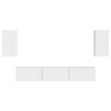 vidaXL Tv-meubelset Wandgemonteerd 5 pcs Hoogglans wit Bewerkt hout