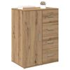 vidaXL Dressoir met lade Artisan Eiken 59 x 39 x 80 cm Bewerkt hout
