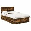 vidaXL Bedframe met lade Gerookt eiken 135 x 190 cm Ingenieurshout