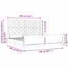 vidaXL Bedframe met hoofdeinde Cr&egrave;me 200 x 200 cm Stof