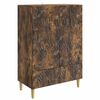 vidaXL Dressoir Gerookt eiken 66 x 34,5 x 95 cm Bewerkt hout