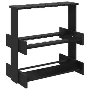 vidaXL Biljartkeu standaard Bewerkt hout 60 x 35 x 60 cm Zwart