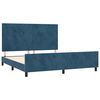 vidaXL Bedframe met hoofdeinde fluweel donkerblauw 180x200 cm