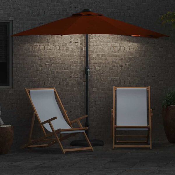 vidaXL Tuinparasol Terracotta 294 x 150 x 224 cm Polyester en staal