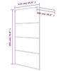 vidaXL Inloopdouchewand 115x195 cm transparant ESG-glas wit