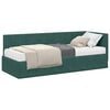 vidaXL Hoekbedframe met Matras 2 st Donkergroen 80 x 200 cm Fluweel