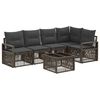 vidaXL Tuinbankenset 6 st Grijs poly rattan