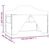 vidaXL Partytent met 4 zijwanden inklapbaar 3x4,5 m wit