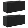 vidaXL Plantenbakken met 2 potten 2 st 72x30x32 cm poly rattan zwart