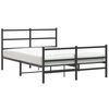 vidaXL Bedframe met hoofd- en voeteneinde&nbsp;metaal zwart 140x200 cm