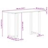 vidaXL Bartafel rechthoekig 180x80x112 cm massief eikenhout lichtbruin