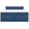 vidaXL Boxspring met matras stof blauw 180x200 cm