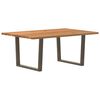 vidaXL Eettafel rechthoekig 180x120x74 cm massief eikenhout