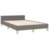 vidaXL Bedframe zonder matras 120x190 cm stof donkergrijs