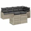 vidaXL Tuin Sofa Set 7 st Lichtgrijs Poly riet