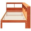 vidaXL Bed met boekenkast zonder matras grenenhout wasbruin 75x190 cm