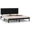 vidaXL Bedframe massief hout zwart 180x200 cm