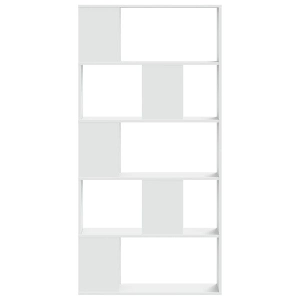 vidaXL Boekenkast 5-laags 80,5x23,5x162,5 cm bewerkt hout wit