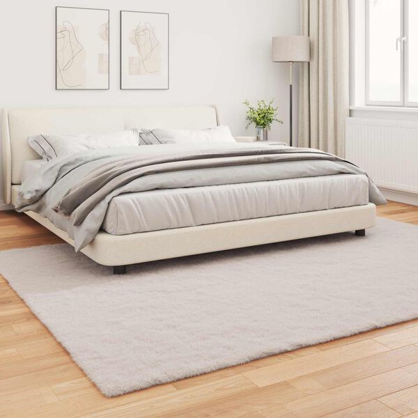vidaXL Nep Konijnenbont Tapijt Olite Beige 200 x 280 cm Polyester